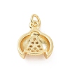 Brass Micro Pave Cubic Zirconia Charms X-KK-C012-44G-2