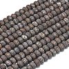Natural Red Snowflake Obsidian Beads Strands G-P575-A23-6x4mm-2