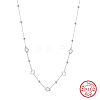 925 Sterling Silver Ring Twisted Oval L?ink Chain Necklaces for Women NJEW-H074-02S-2