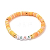 (Jewelry Parties Factory Sale)Polymer Clay Heishi Beads Stretch Bracelets BJEW-JB05711-05-2