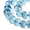 Crackle Transparent Glass Beads Strands GLAA-N074-02B-09-4