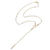 Brass Chain Lariat Necklaces NJEW-JN04920-4