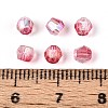 Transparent Spray Painted Glass Beads X1-EGLA-N018-4mm-07-4