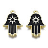 Spray Painted Alloy Pendants PALLOY-Q436-009A-NR-1