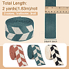 3Pcs 3 Colors Polyester Jacquard Rhomboid Ribbon OCOR-BC0006-72-2