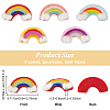 10Pcs 5 Colors Handwork Felt Needle Felting Rainbow Ornaments AJEW-BC0001-98-2