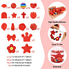 92Pcs Transparent Silicone Focal Beads SIL-TA0002-85A-4