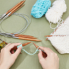 CHGCRAFT 5Pcs 5 Style Bamboo Circular Knitting Needles DIY-CA0001-01-3