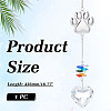Colorful K9 Glass with Alloy Suncatchers for Outdoor Garden Hanging Decoration HJEW-WH0069-38A-2