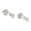 Alloy Clip-on Earring Findings FIND-L015-005P-2