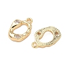 Brass Micro Pave Clear Cubic Zirconia Pendants KK-S531-19G-2