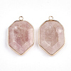 Natural Strawberry Quartz Pendants G-S344-13A-2
