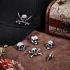 6Pcs 6 Styles Alloy Lapel Pin Backs for Backpack Clothes JEWB-UN0002-70-4