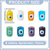 32Pcs 8 Colors Handmade Evil Eye Lampwork Beads LAMP-NB0002-13-2
