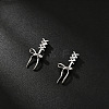 Alloy Bowknot Stud Earrings for Women WG9B155-01-1