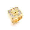 304 Stainless Steel Cubic Zirconia Finger Rings for Men FS-WG9BEFD-14-2