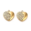 Real 14K Gold Plated 304 Stainless Steel Charms STAS-L022-063G-04-1