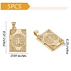5Pcs Rack Plating Brass Micro Pave Clear Cubic Zirconia Locket Pendants ZIRC-SZ0003-78-7