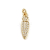 Brass Micro Pave Cubic Zirconia Charms KK-H077-02G-06-1