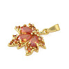 Brass Micro Pave Cubic Zirconia Pendants KK-H076-04G-2