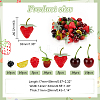 AHADERMAKER 60Pcs 7 Style Plastic Imitation Fruit Ornaments DJEW-GA0001-50-2