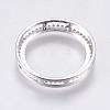 Brass Micro Pave Cubic Zirconia Cabochon Multi-Strand Links Settings KK-E749-01-3