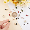 DICOSMETIC 20Pcs 5 Colors Brass Micro Pave Cubic Zirconia Pendants FIND-DC0001-55-3