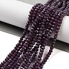 Opaque Solid Color Crystal Glass Rondelle Beads Strands EGLA-F049A-08-2