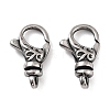 Tibetan Style 316 Stainless Steel Lobster Claw Clasps STAS-K276-12B-AS-1
