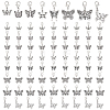 Butterfly Tibetan Style Alloy Pendant Decorations HJEW-HY00129-1
