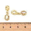 Brass Micro Pave Clear Cubic Zirconia European Dangle Charms CU-CBA9CBD-10G-3