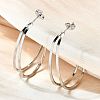 304 Stainless Steel Stud Earrings EJEW-F361-22P-1