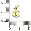 Brass Micro Pave Clear Cubic Zirconia Charms KK-H475-59G-05-3