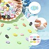 45Pcs 9 Colors Baking Paint Alloy Beads FIND-CJ0003-26-3