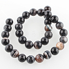 Natural Banded Agate Round Bead Strands G-E235-02-2