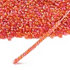 Round Transparent Colors Rainbow Glass Seed Beads X-SEED-A007-2mm-165-3