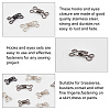 Gorgecraft 96 Sets 8 Style Metal Sewing Hooks and Eyes Fasteners IFIN-GF0001-20-5