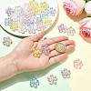 40Pcs 5 Colors UV Plating Transparent Acrylic Beads OACR-FS0002-86-5
