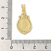 Rack Plating Brass Micro Pave Cubic Zirconia with Synthetic Opal Pendants KK-D088-17G-4