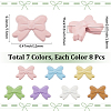 56Pcs 7 Colors Spray Painted Alloy Beads FIND-SC0015-36-2