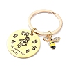 Alloy Rhinestone & 201 Stainless Steel Keychain KEYC-YW00091-02-2