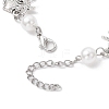 Ocean Series Alloy Shape Shell & Starfish Link Bracelets BJEW-JB11840-01-4