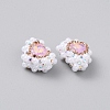 Polymer Clay Rhinestone with Crystal Beads FIND-WH0518-93E-2