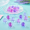 20Pcs 4 Colors Transparent Acrylic Beads MACR-TADJ0001-02A-5
