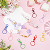 36Pcs 18 Colors Baking Paint Zinc Alloy Swivel Clasps FIND-SC0022-73-4