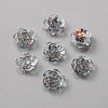 Camellia Transparent Resin Cabochons MRMJ-WH0075-57D-2