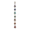 Chakra Natural Amethyst & Lapis Lazuli & Red Aventurine & Green Aventurine & Tiger Eye & Red Jasper & Synthetic Turquoise Home Hanging Decorations HJEW-JM02339-1