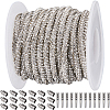 6.25 Yard Polyester Cord with Rhinestone DIY-GF0009-32B-1