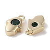 Brass Micro Pave Cubic Zirconia Charms KK-G491-27G-01-2