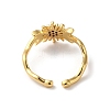 Sun & Moon Brass Micro Pave Cubic Zirconia Cuff Rings X-RJEW-P088-03G-3